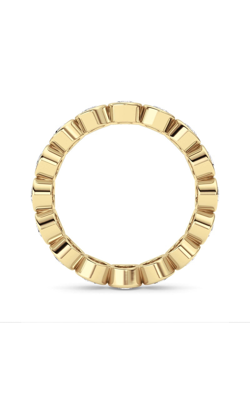 2.9CTW Round Shaped Lab Grown Diamond (F/VS) Eternity Band Ring in 14K Gold