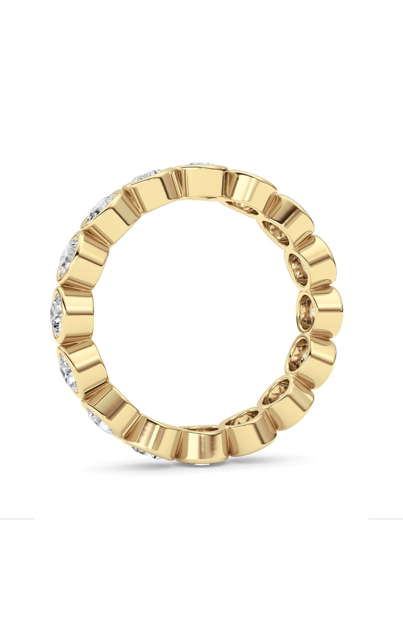 2.9Cttw Round Shaped Lab Grown Diamond (F/VS) Eternity Band Ring in 14K Gold
