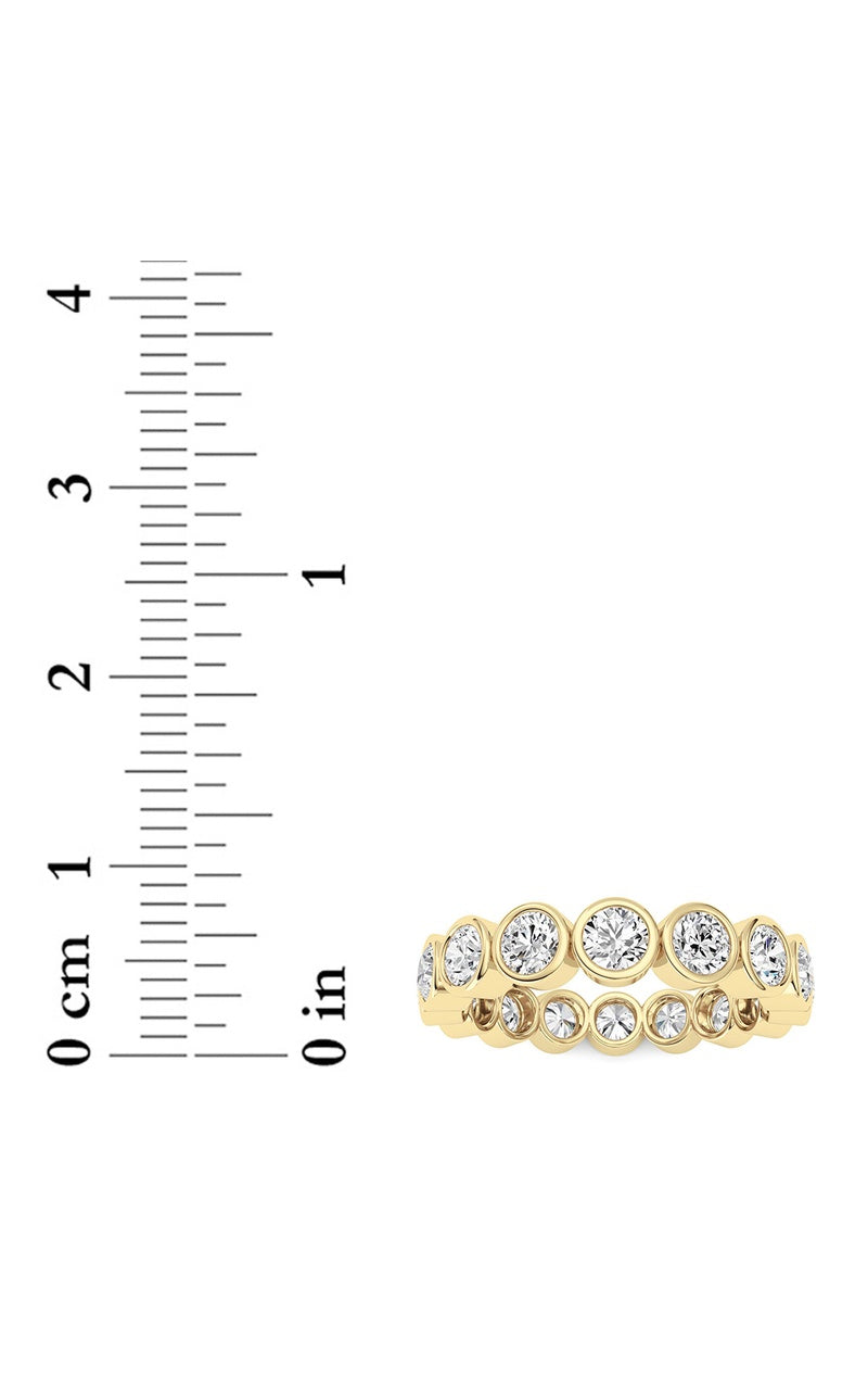 2.9CTW Round Shaped Lab Grown Diamond (F/VS) Eternity Band Ring in 14K Gold