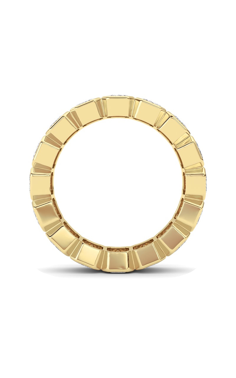 3.2Cttw Emerald Shaped Lab Grown Diamond (F/VS) Eternity Band Ring in 14K Gold
