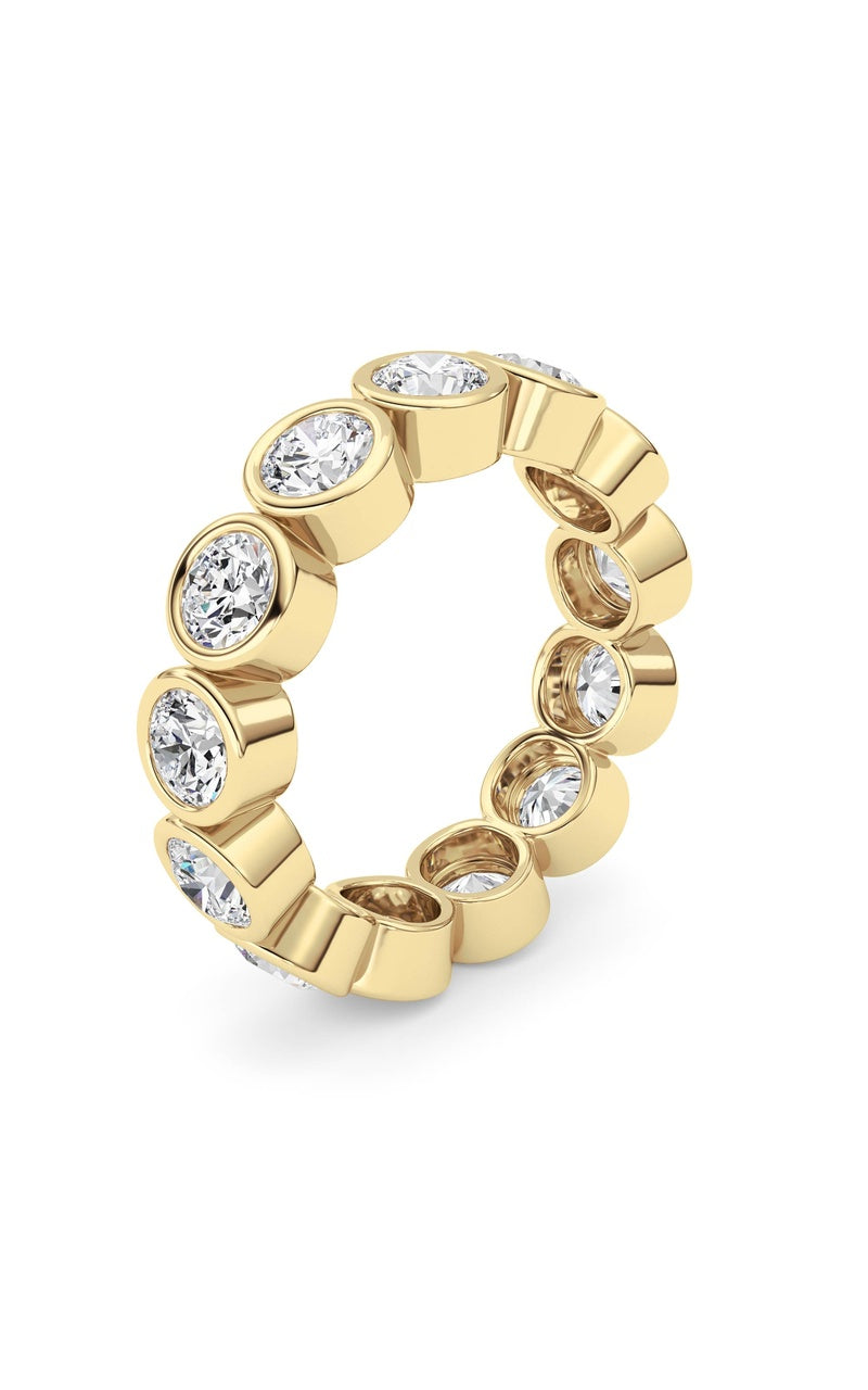 2.9Cttw Round Shaped Lab Grown Diamond (F/VS) Eternity Band Ring in 14K Gold
