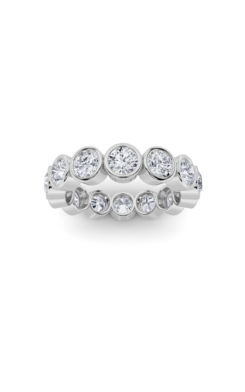 3CTW Round Shaped Lab Grown Diamond (F/VS) Eternity Band Ring in 14K Gold