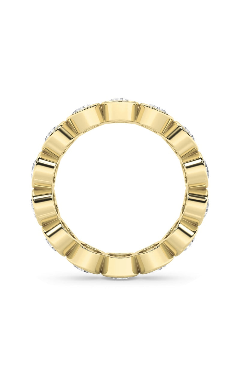 3Cttw Round Shaped Lab Grown Diamond (F/VS) Eternity Band Ring in 14K Gold