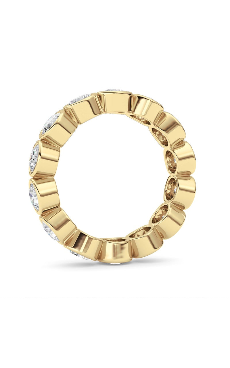 3.1CTW Round Shaped Lab Grown Diamond (F/VS) Eternity Band Ring in 14K Gold