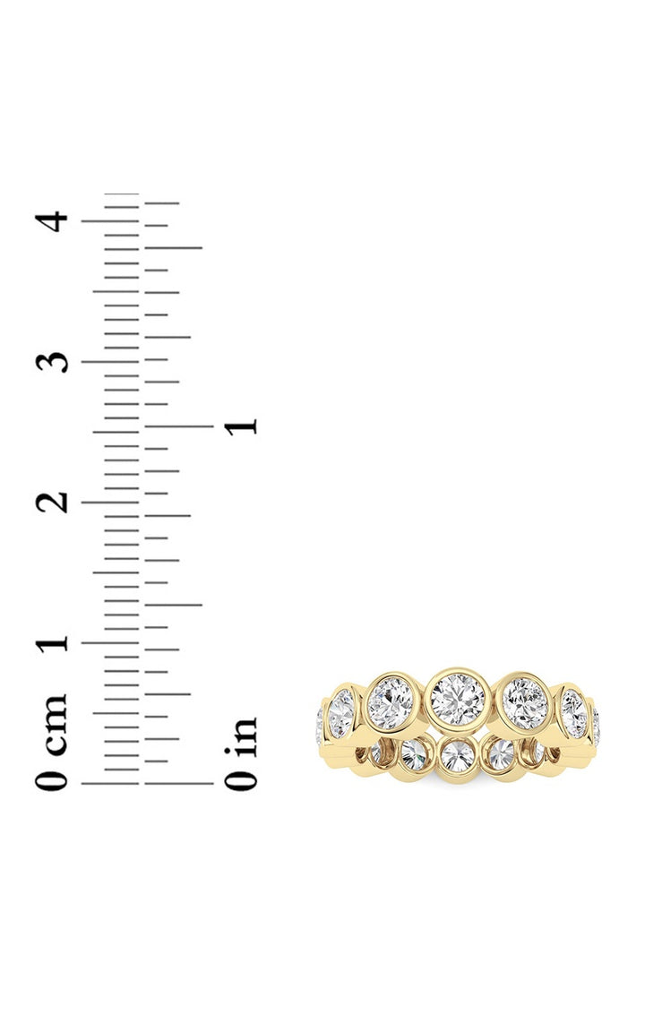 3.1Cttw Round Shaped Lab Grown Diamond (F/VS) Eternity Band Ring in 14K Gold