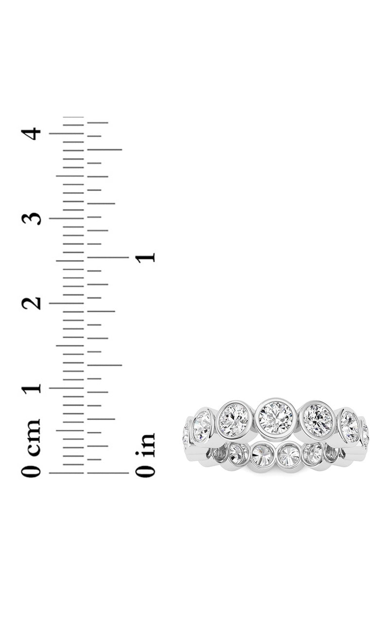 3.3CTW Round Shaped Lab Grown Diamond (F/VS) Eternity Band Ring in 14K Gold