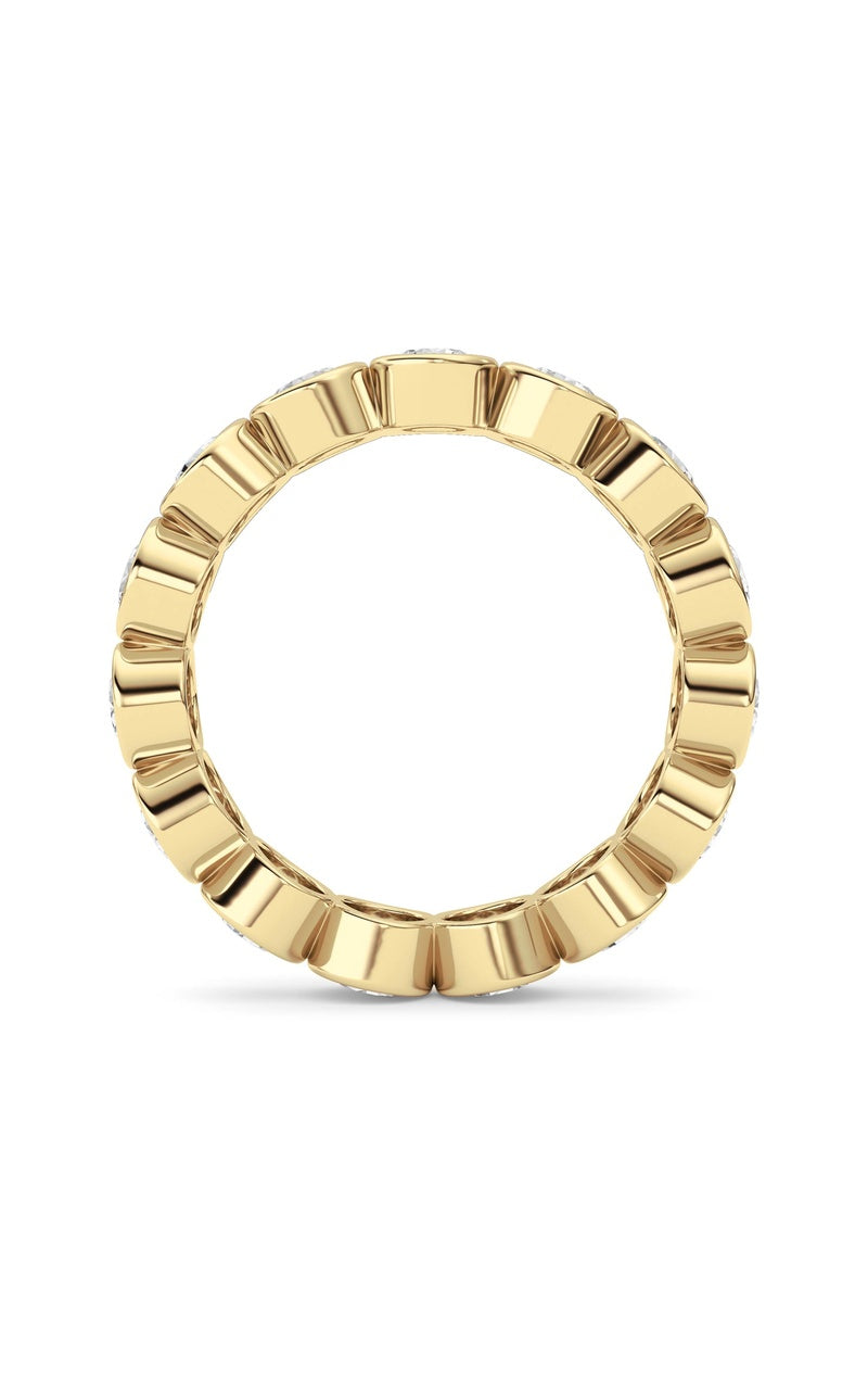 3.3CTW Round Shaped Lab Grown Diamond (F/VS) Eternity Band Ring in 14K Gold