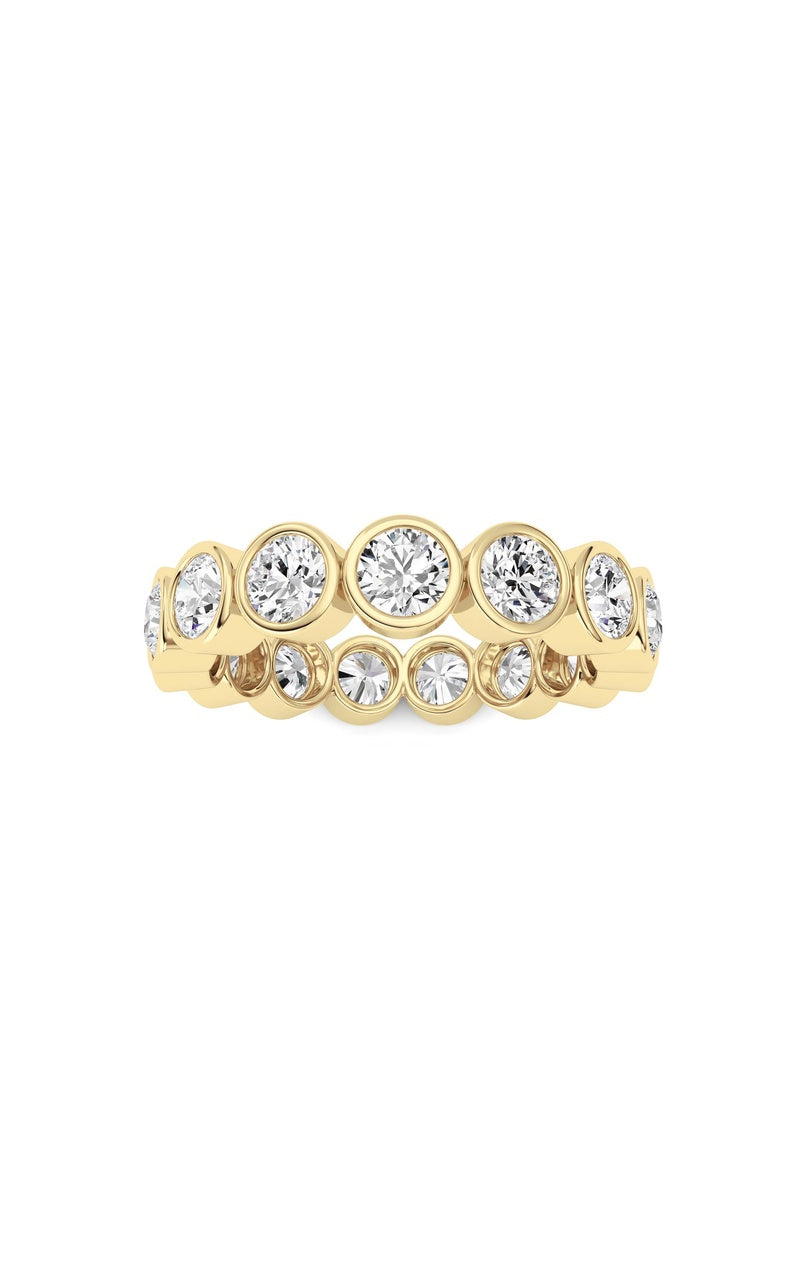 3.3CTW Round Shaped Lab Grown Diamond (F/VS) Eternity Band Ring in 14K Gold