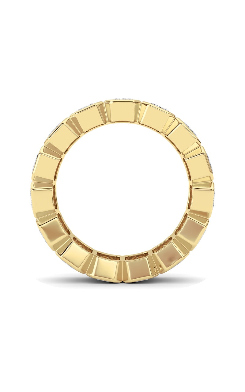3.75Cttw Emerald Shaped Lab Grown Diamond (F/VS) Eternity Band Ring in 14K Gold