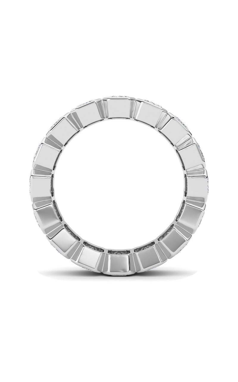 4Cttw Emerald Shaped Lab Grown Diamond (F/VS) Eternity Band Ring in 14K Gold
