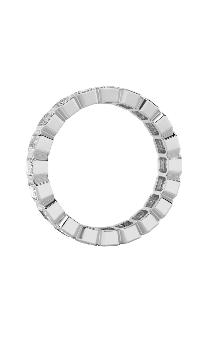 4.25Cttw Emerald Shaped Lab Grown Diamond (F/VS) Eternity Band Ring in 14K Gold