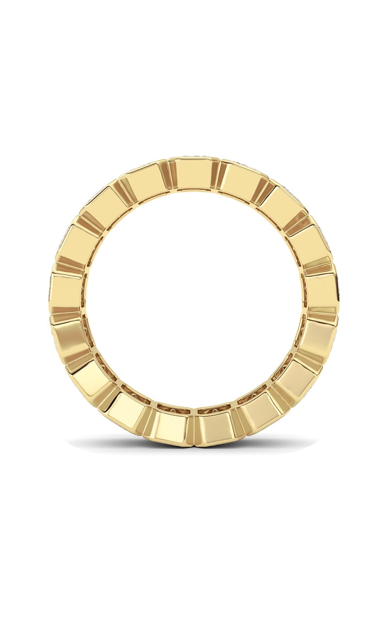 4.25CTW Emerald Shaped Lab Grown Diamond (F/VS) Eternity Band Ring in 14K Gold