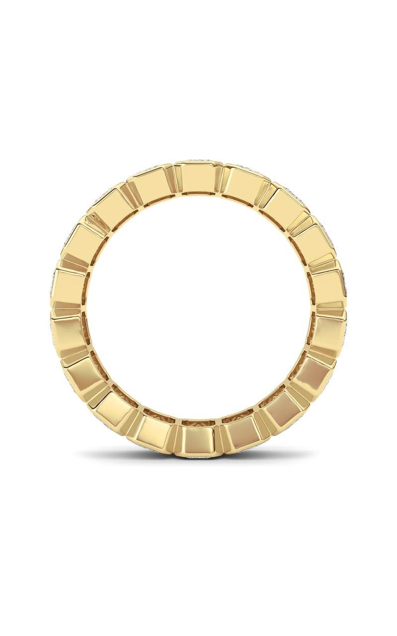 4.5Cttw Emerald Shaped Lab Grown Diamond (F/VS) Eternity Band Ring in 14K Gold