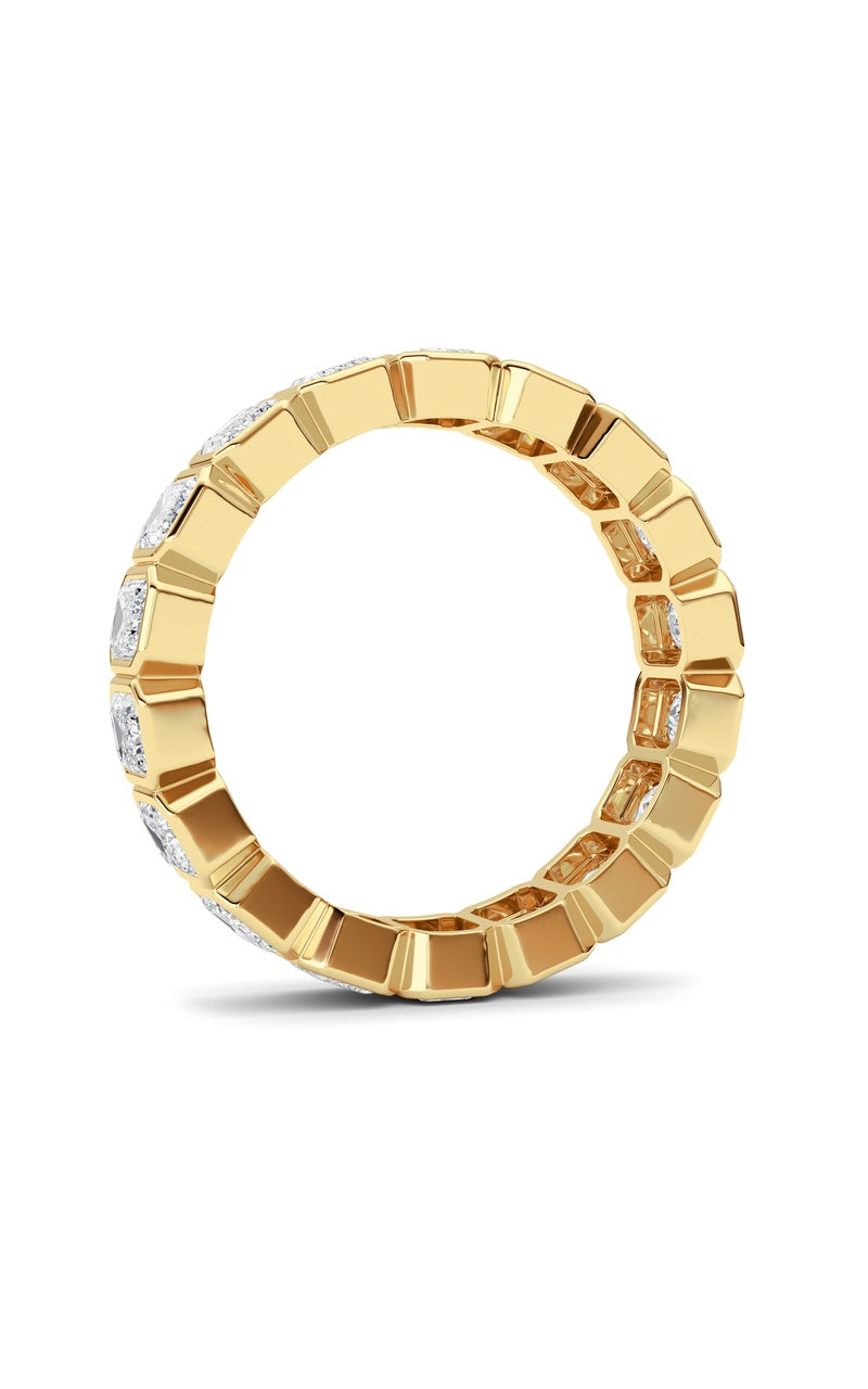 4.5CTW Emerald Shaped Lab Grown Diamond (F/VS) Eternity Band Ring in 14K Gold