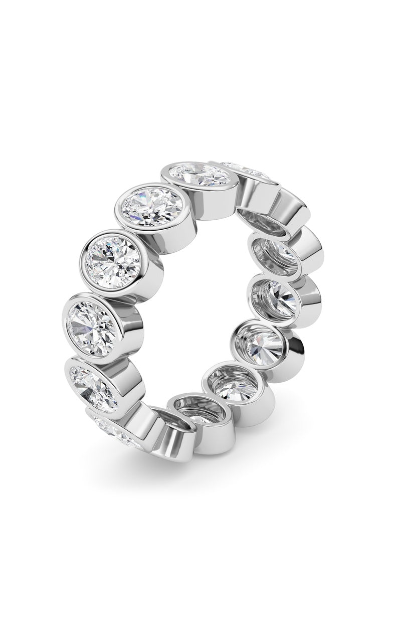 3.5CTW Oval Shaped Lab Grown Diamond (F/VS) Eternity Band Ring in 14K Gold