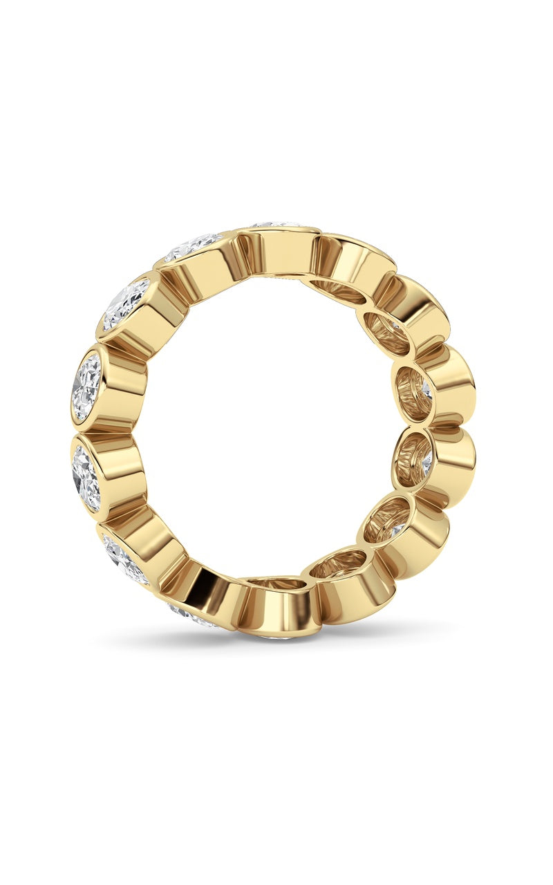 3.5Cttw Oval Shaped Lab Grown Diamond (F/VS) Eternity Band Ring in 14K Gold