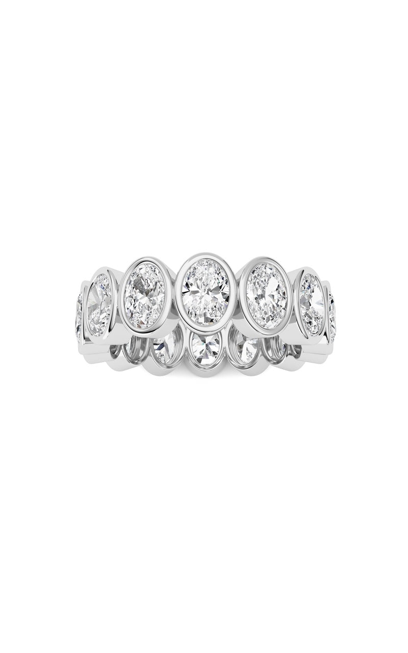 3.5CTW Oval Shaped Lab Grown Diamond (F/VS) Eternity Band Ring in 14K Gold