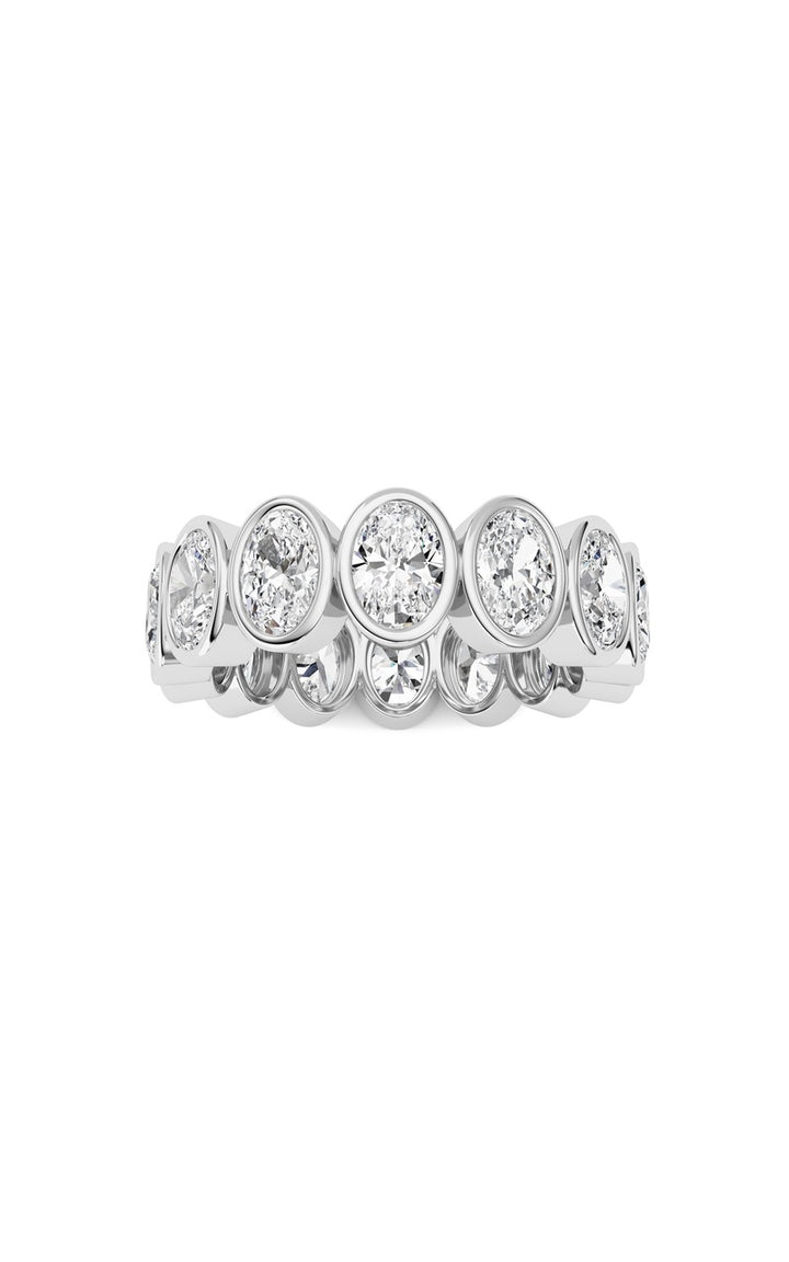 3.5CTW Oval Shaped Lab Grown Diamond (F/VS) Eternity Band Ring in 14K Gold