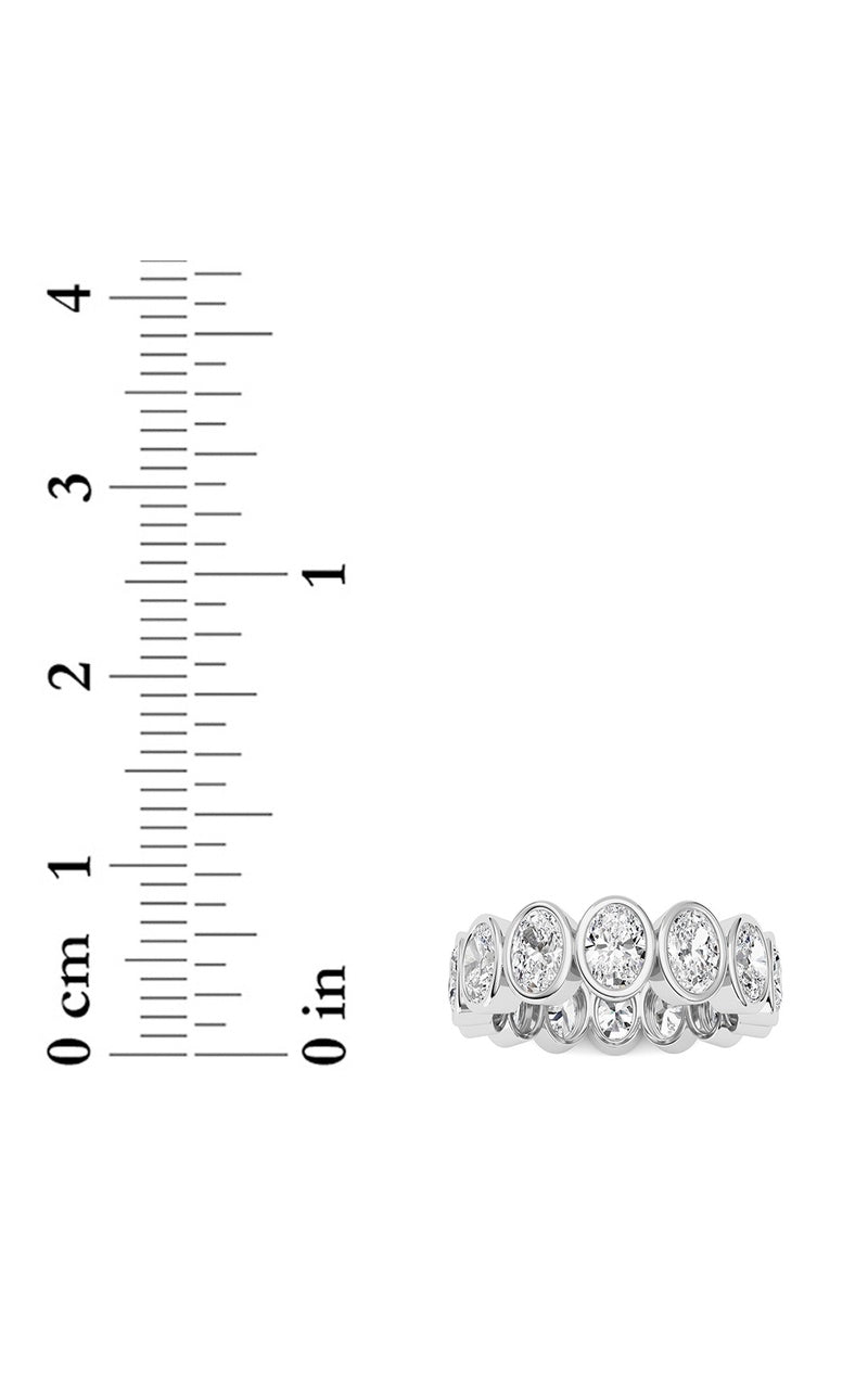 3.5Cttw Oval Shaped Lab Grown Diamond (F/VS) Eternity Band Ring in 14K Gold