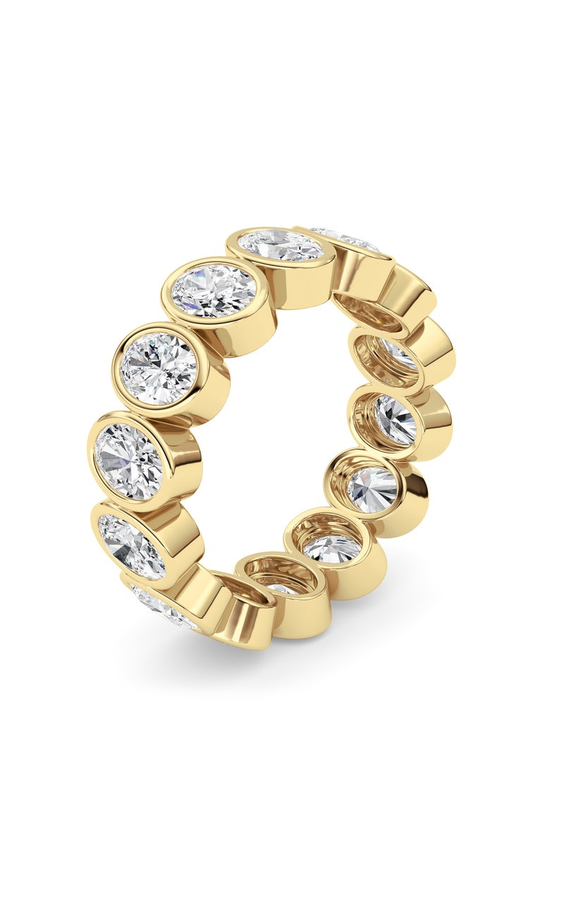 3.5Cttw Oval Shaped Lab Grown Diamond (F/VS) Eternity Band Ring in 14K Gold