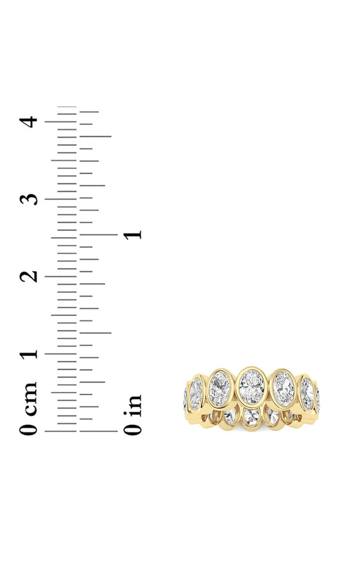 3.5Cttw Oval Shaped Lab Grown Diamond (F/VS) Eternity Band Ring in 14K Gold