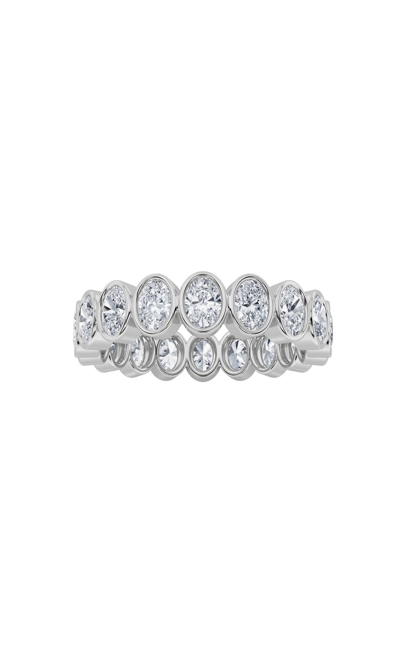 3.75CTW Oval Shaped Lab Grown Diamond (F/VS) Eternity Band Ring in 14K Gold