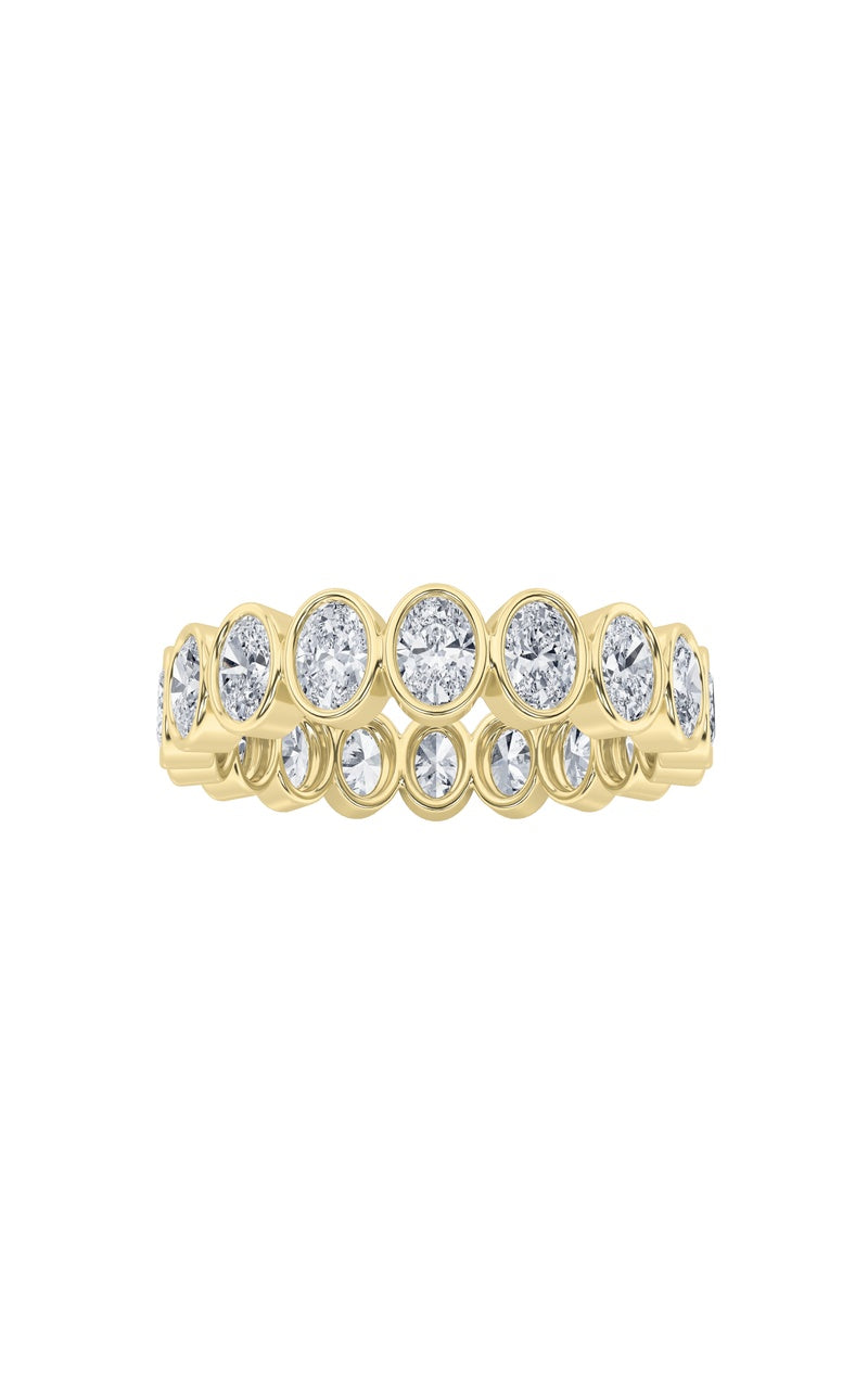 3.75Cttw Oval Shaped Lab Grown Diamond (F/VS) Eternity Band Ring in 14K Gold