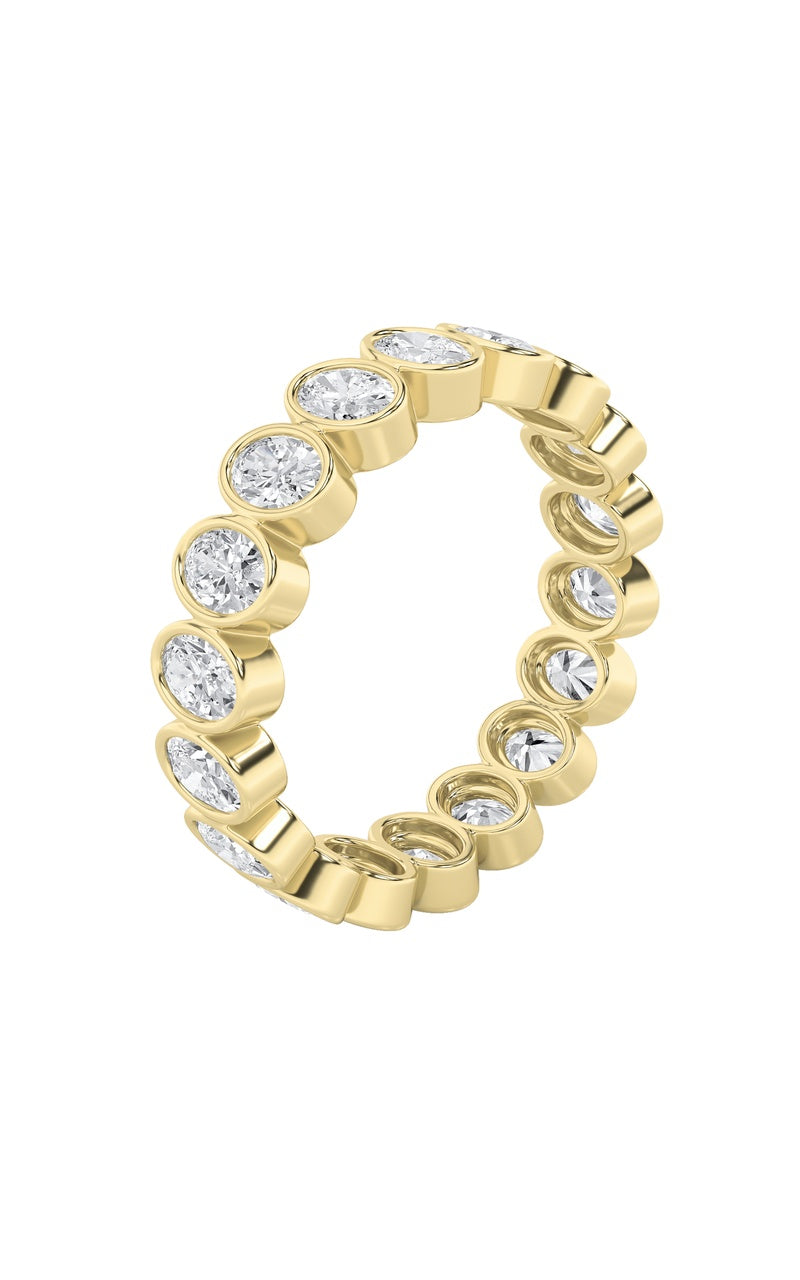 3.75CTW Oval Shaped Lab Grown Diamond (F/VS) Eternity Band Ring in 14K Gold