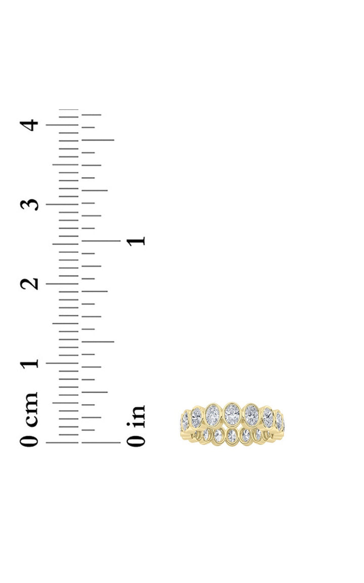 3.75Cttw Oval Shaped Lab Grown Diamond (F/VS) Eternity Band Ring in 14K Gold