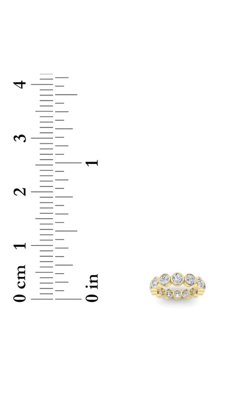 3.5CTW Round Shaped Lab Grown Diamond (F/VS) Eternity Band Ring in 14K Gold