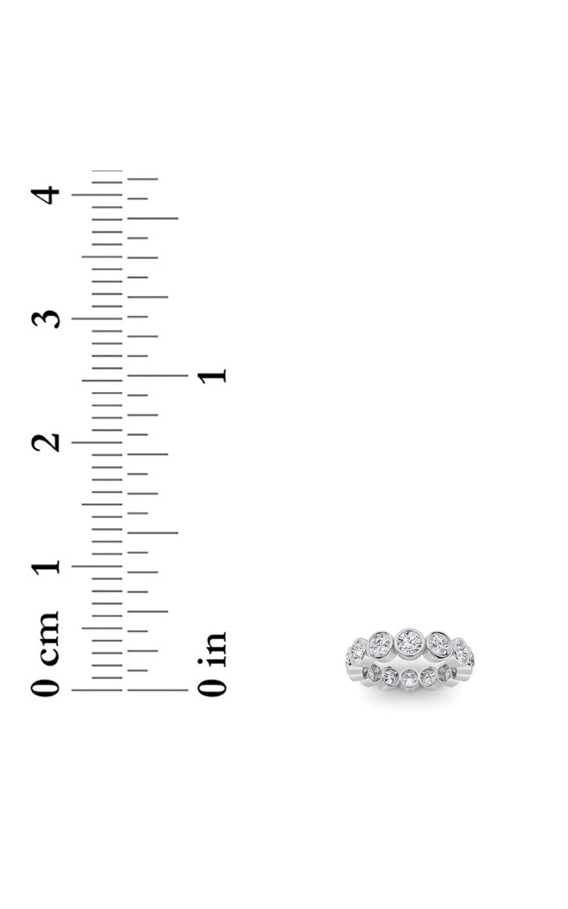 3.5CTW Round Shaped Lab Grown Diamond (F/VS) Eternity Band Ring in 14K Gold