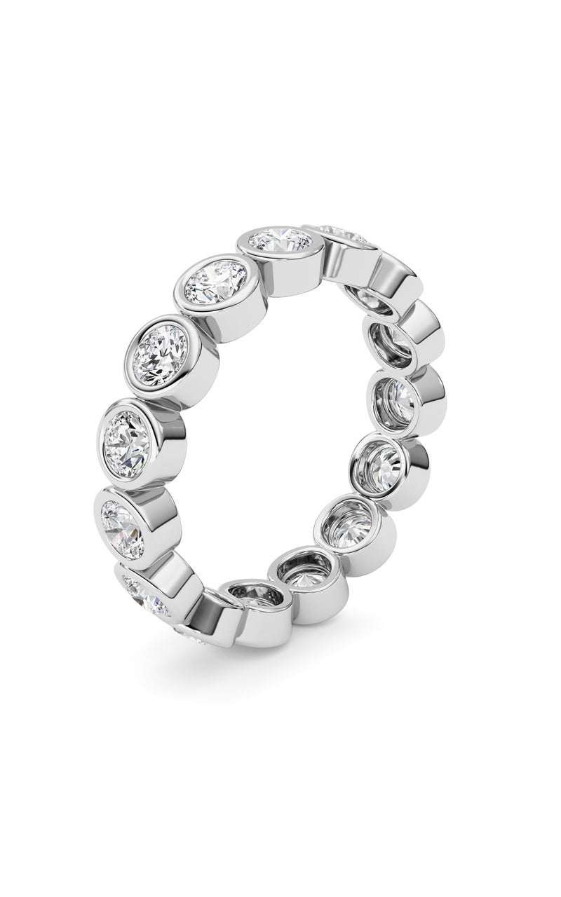 3.8Cttw Round Shaped Lab Grown Diamond (F/VS) Eternity Band Ring in 14K Gold