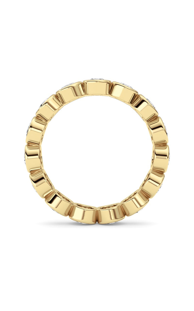 3.8Cttw Round Shaped Lab Grown Diamond (F/VS) Eternity Band Ring in 14K Gold