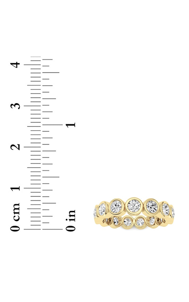 3.8Cttw Round Shaped Lab Grown Diamond (F/VS) Eternity Band Ring in 14K Gold