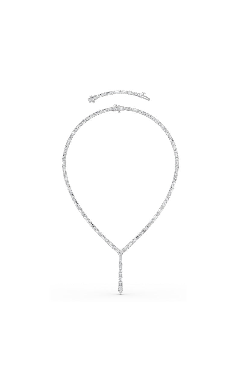 28Cttw Mix Shaped Lab Grown Diamond Necklace in 14K Gold (F/VS)