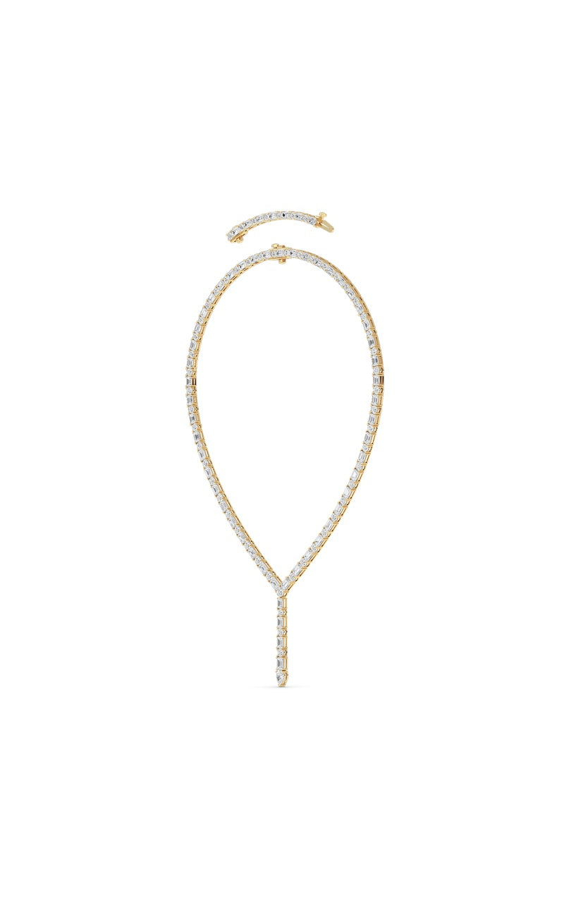 28Cttw Mix Shaped Lab Grown Diamond Necklace in 14K Gold (F/VS)