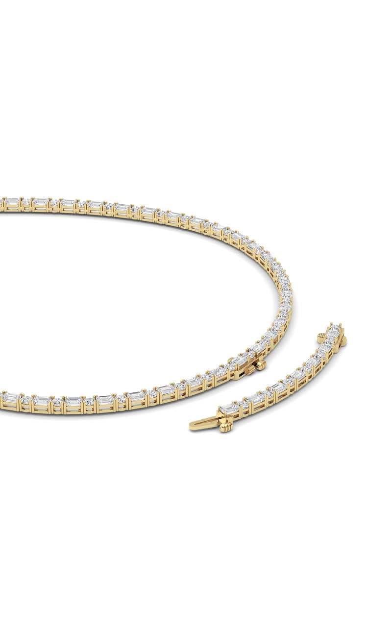 28Cttw Mix Shaped Lab Grown Diamond Necklace in 14K Gold (F/VS)