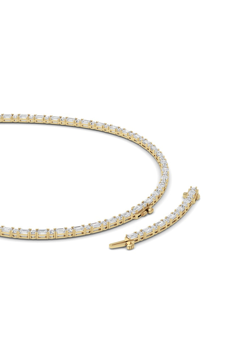 28Cttw Mix Shaped Lab Grown Diamond Necklace in 14K Gold (F/VS)