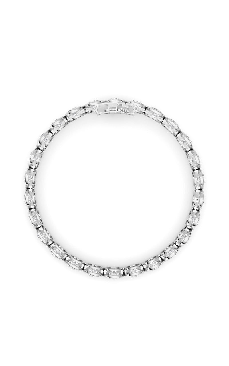 15Cttw Round Lab Grown Diamond (F/VS ) Bezel Set Bracelet in 14K Gold