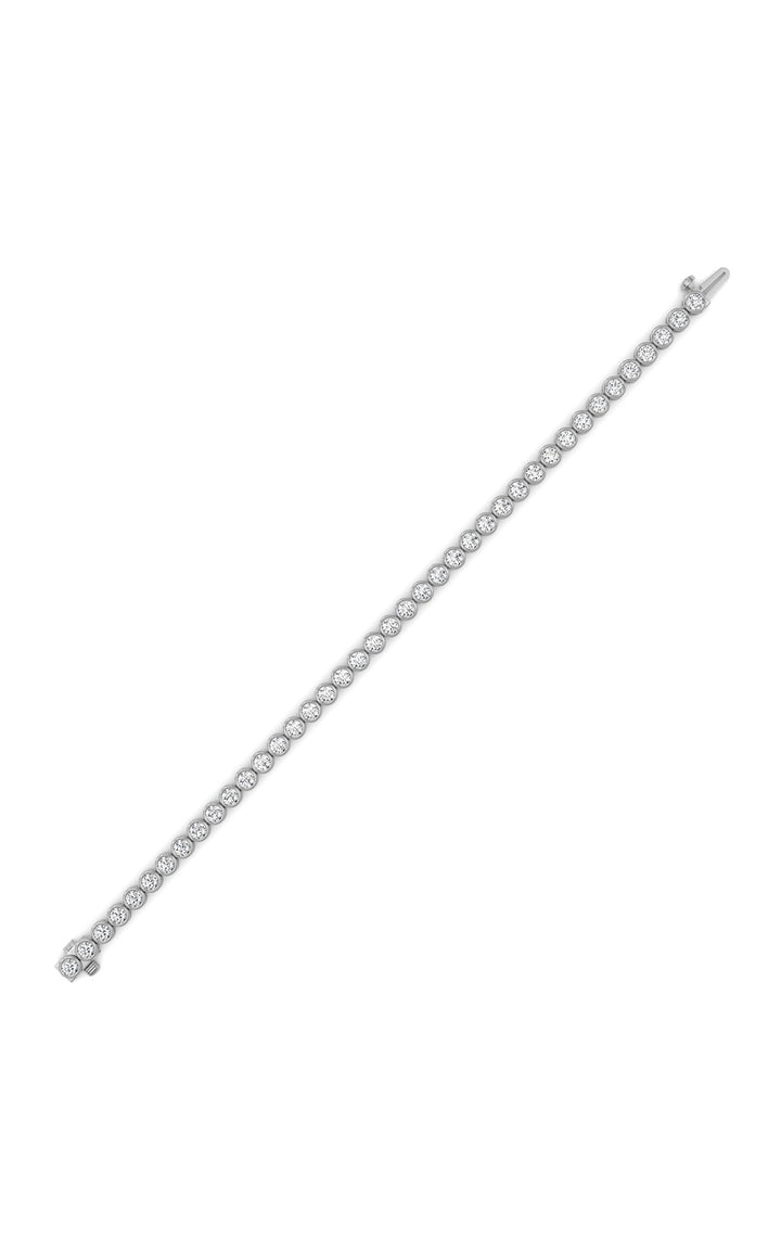 5CTW Round Lab Grown Diamond (F/VS ) Bezel Set Bracelet in 14K Gold