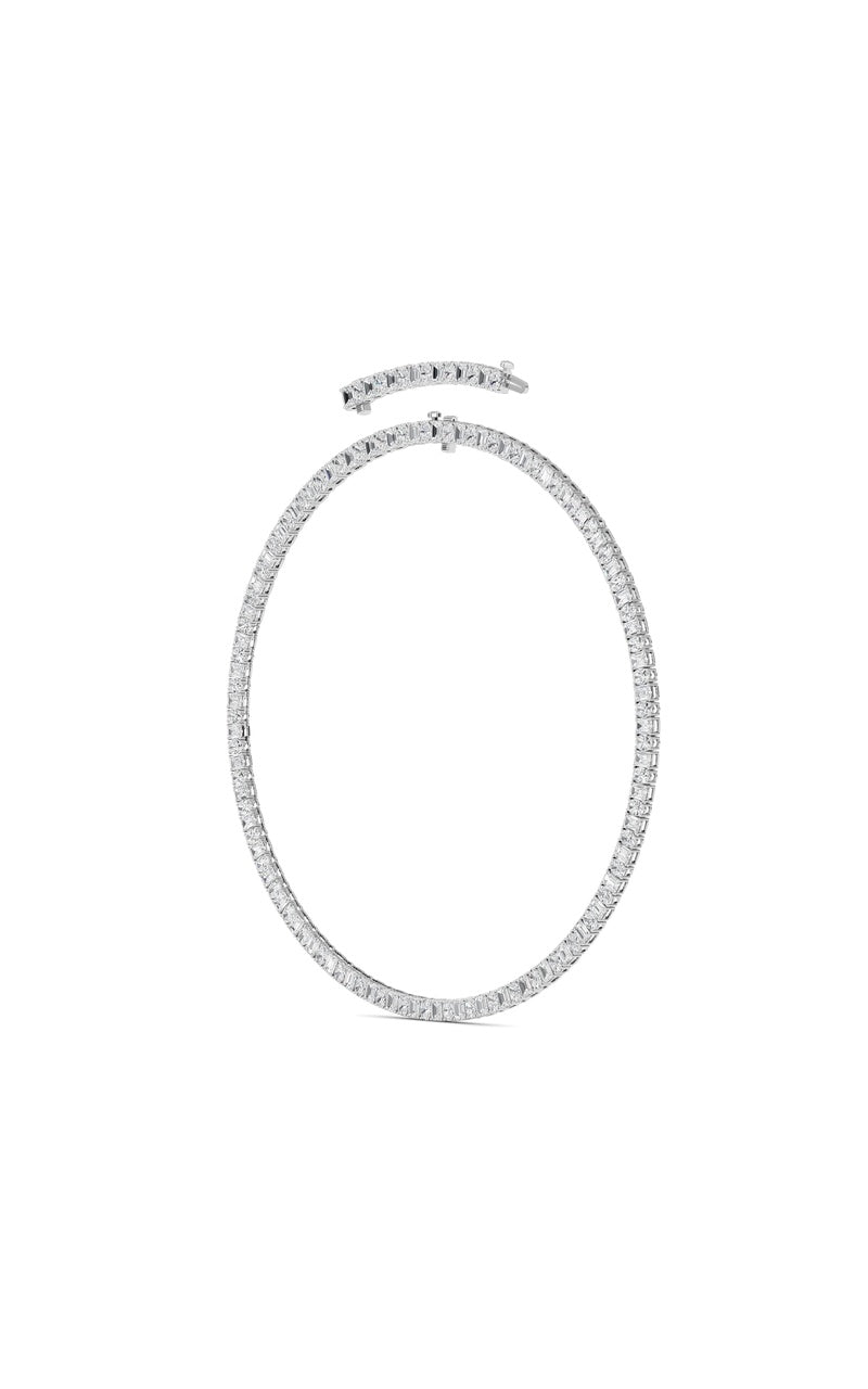 33CTW Emerald Lab Grown Diamond (F/VS ) Necklace in 14K Gold