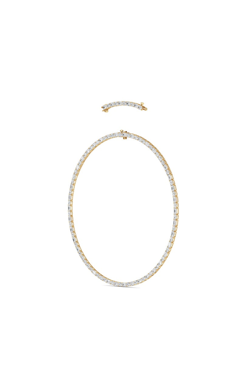 25Cttw Emerald Lab Grown Diamond (F/VS ) Necklacein 14K Gold