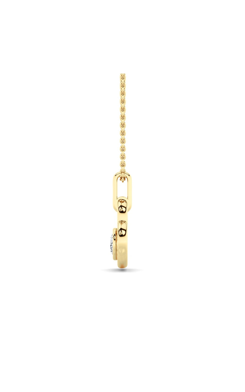 0.33Cttw Round Lab Grown Diamond (F/VS ) Heart Pendant in 14K Gold