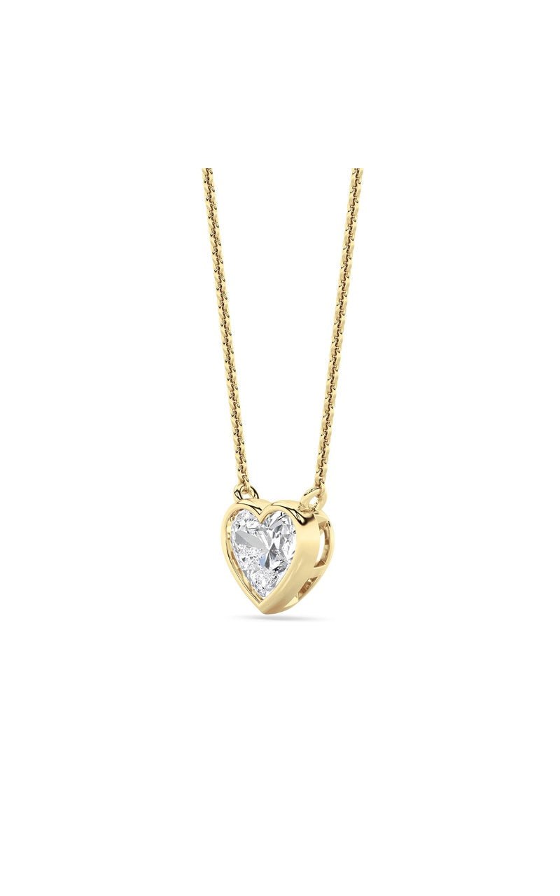 1Cttw Heart Shape Lab Grown Diamond (F/VS ) Pendant Necklace in 14K Gold