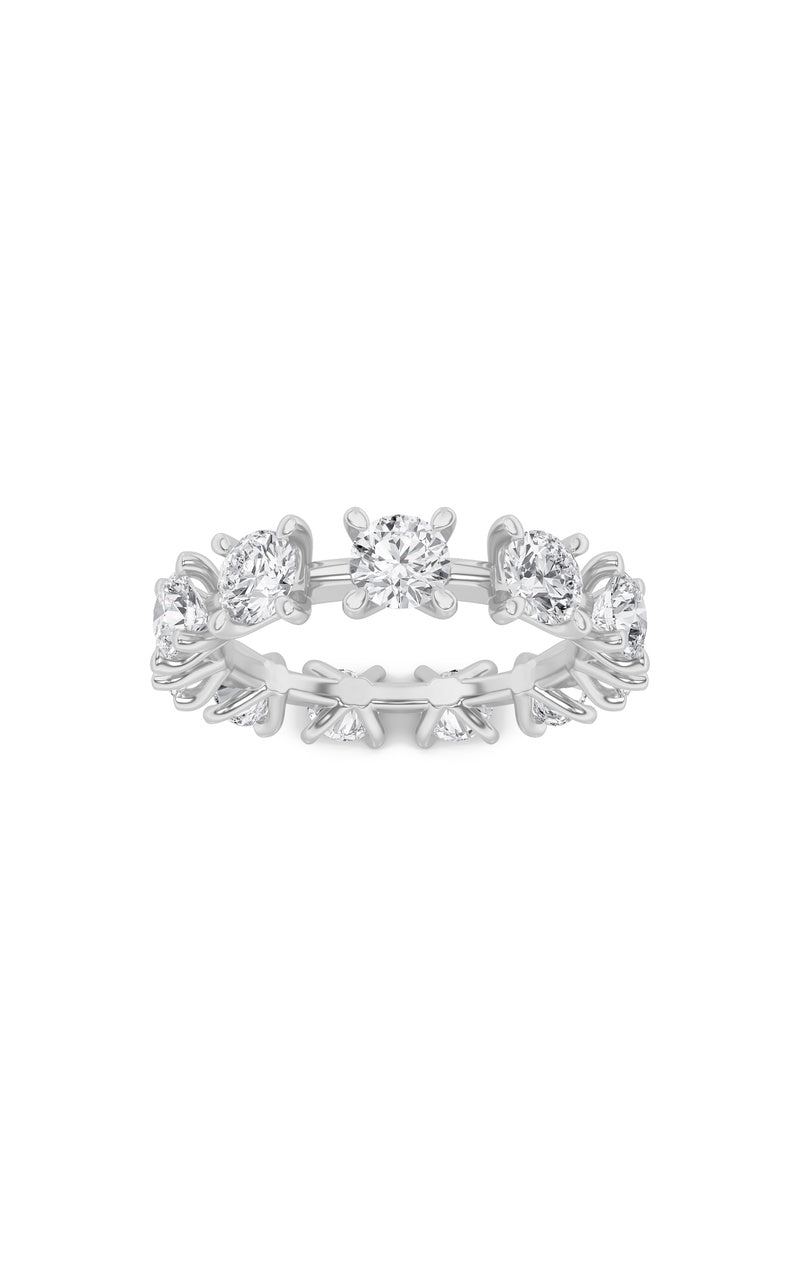 3CTW Round Shaped Lab Grown Diamond (F/VS) Eternity Band Ring in 14K Gold