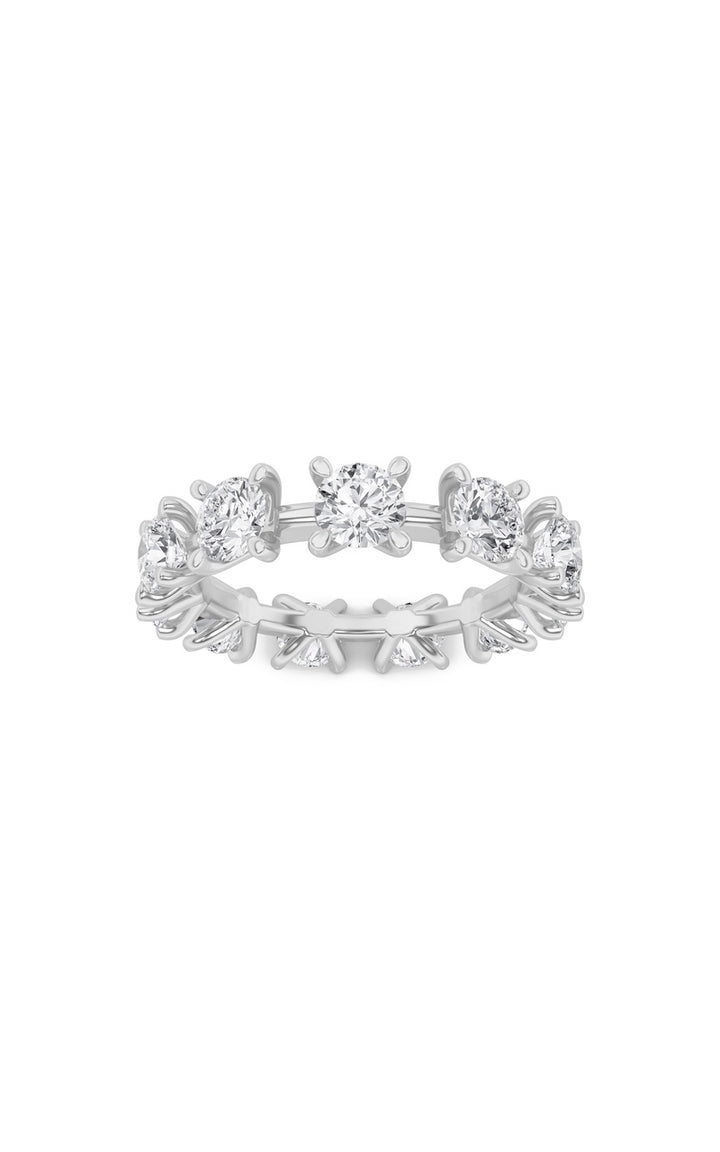 3CTW Round Shaped Lab Grown Diamond (F/VS) Eternity Band Ring in 14K Gold
