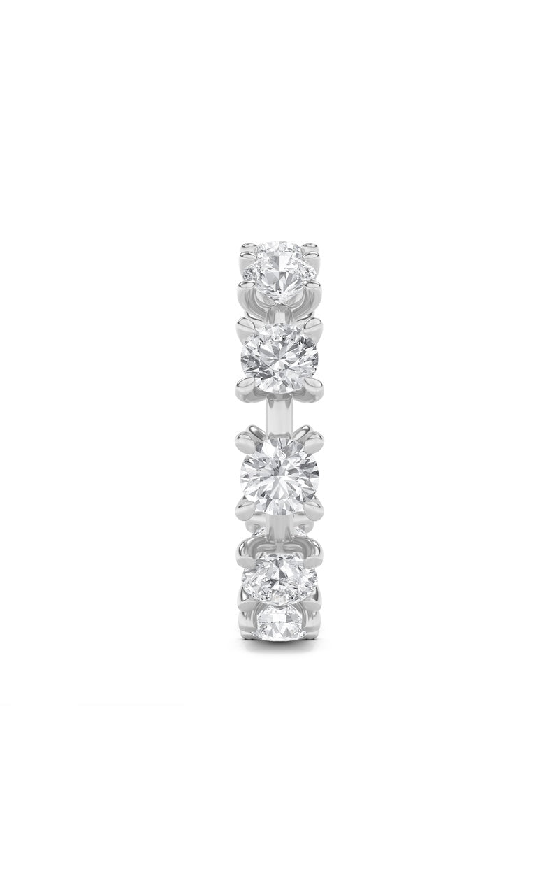 3Cttw Round Shaped Lab Grown Diamond (F/VS) Eternity Band Ring in 14K Gold