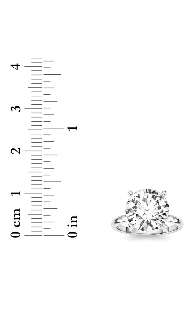 5Cttw Round Shaped Lab Grown Diamond Classic Solitaire Ring in 14K Gold (F/VS)