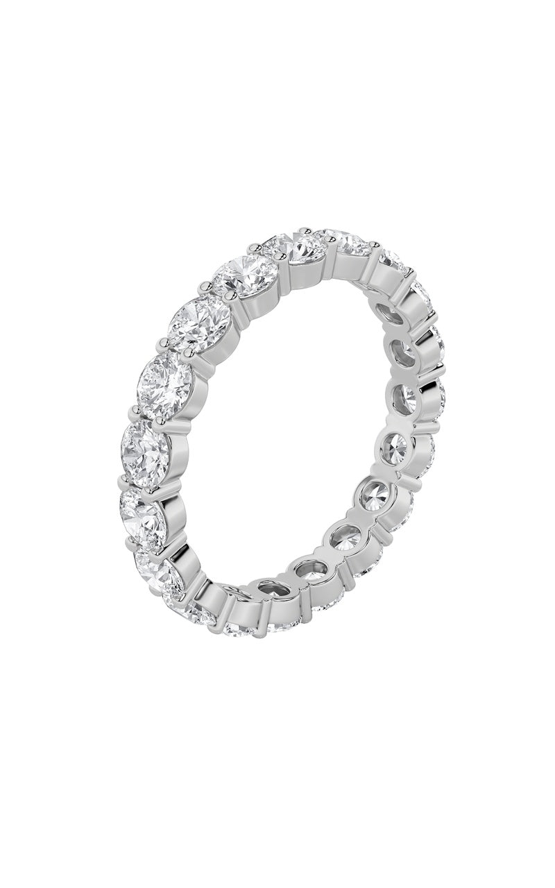 2.1CTW Round Shaped Lab Grown Diamond Split Prong Eternity Ring in 14K Gold (F/VS)