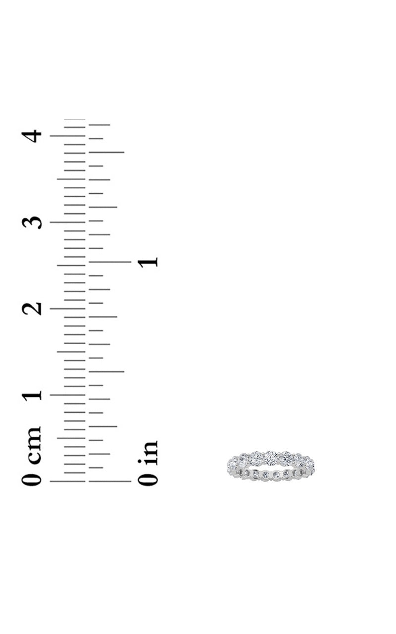 2.1CTW Round Shaped Lab Grown Diamond Split Prong Eternity Ring in 14K Gold (F/VS)